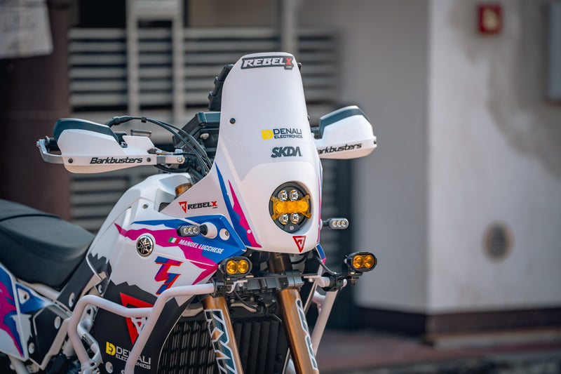 DENALI Electronics and Rebel X Sports build the ultimate custom Yamaha Tenere 700 T7 rally motorcycle
