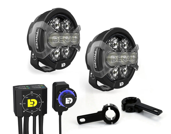 D7 PRO Premium Lighting Bundle w/ DialDim Controller & Crash Bar Mount-Universal Fit