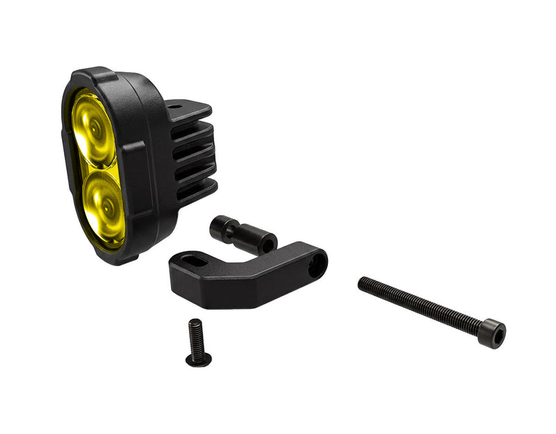 DL2 am Kotflügel montiertes Motorrad-Fahrlicht-Set (klar, bernsteinfarben oder gelb)