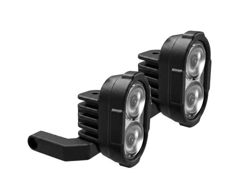 DL2 am Kotflügel montiertes Motorrad-Fahrlicht-Set (klar, bernsteinfarben oder gelb)