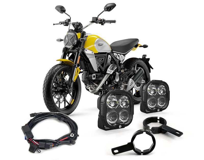 DL4 Essential -valaistuspaketti Ducati Scrambler 800 -mallille '15-'25 ja Scrambler 1100 -mallille '18-'25