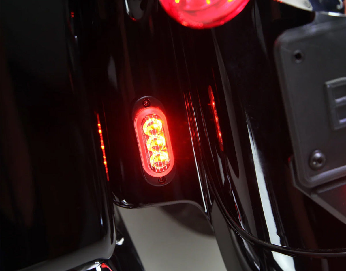 T3-S™ Akıllı Sinyal ve Gündüz Farı Modülleri, Motosikletler için Plaka Montajlı – Arka