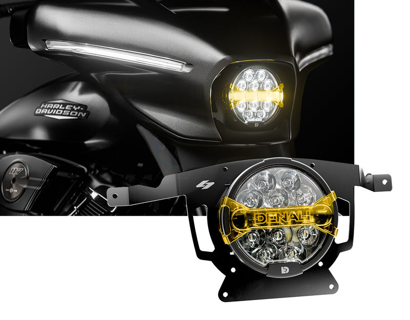 Ace-One-Scheinwerfer-Kit mit Denali-Beleuchtung für Harley-Davidson Street Glide '23-'26 von Kraus Motor Co