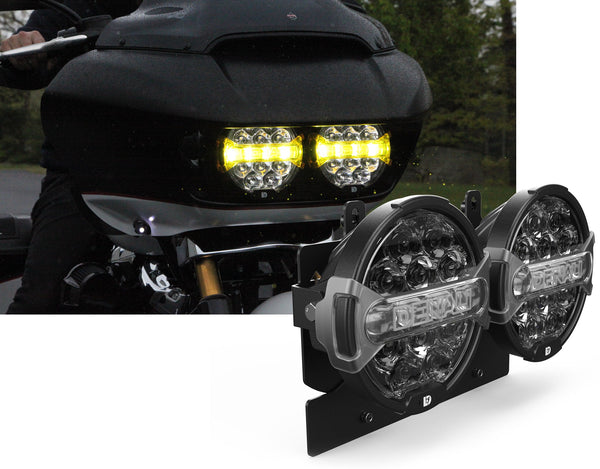Zestaw modernizacyjny reflektorów LED D14 Destroyer — Harley-Davidson Road Glide