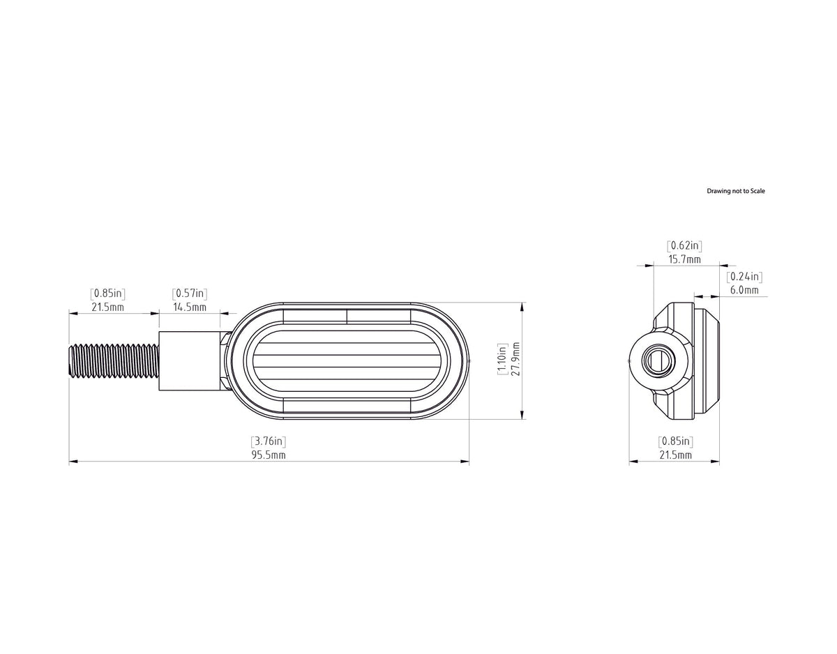 Sinais de mudança de direção LED T3 Switchback M8 - dianteiros