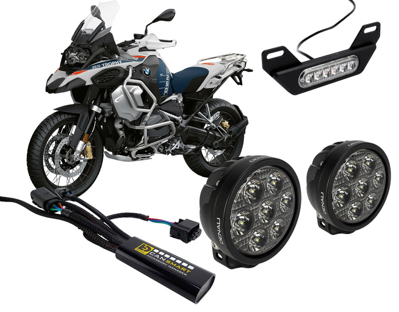 DENALI D7-, B6- og Cansmart™-lygtepakke til BMW R1250GS, GSA, RT, RS, R og de fleste R1200-modeller