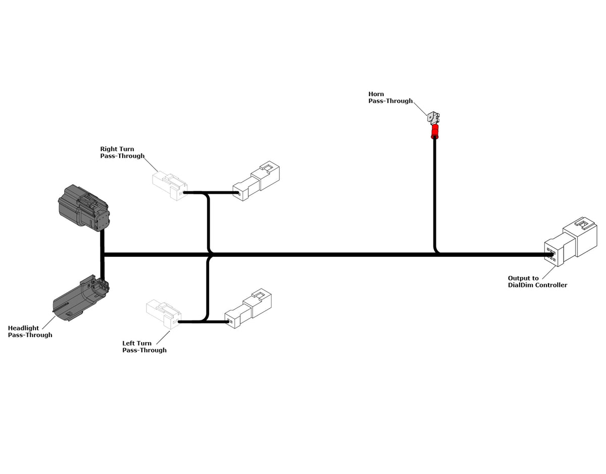 Adaptador de cableado Plug-&-Play DialDim para Ducati DesertX