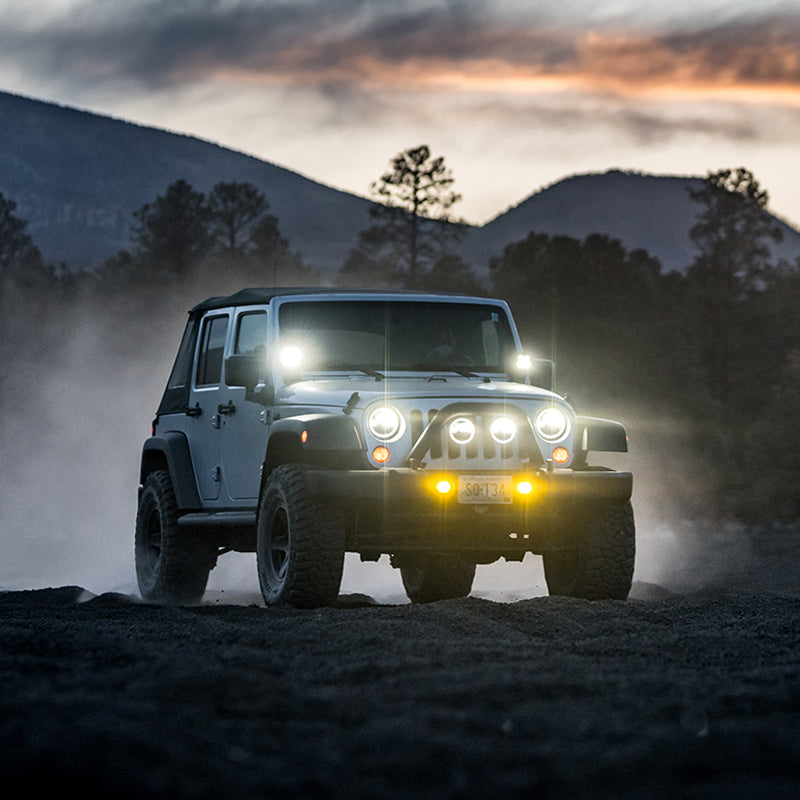 Suporte para farol de nevoeiro - Jeep Wrangler JK Rubicon, Rubicon X e Hard Rock Edition '13 -'18