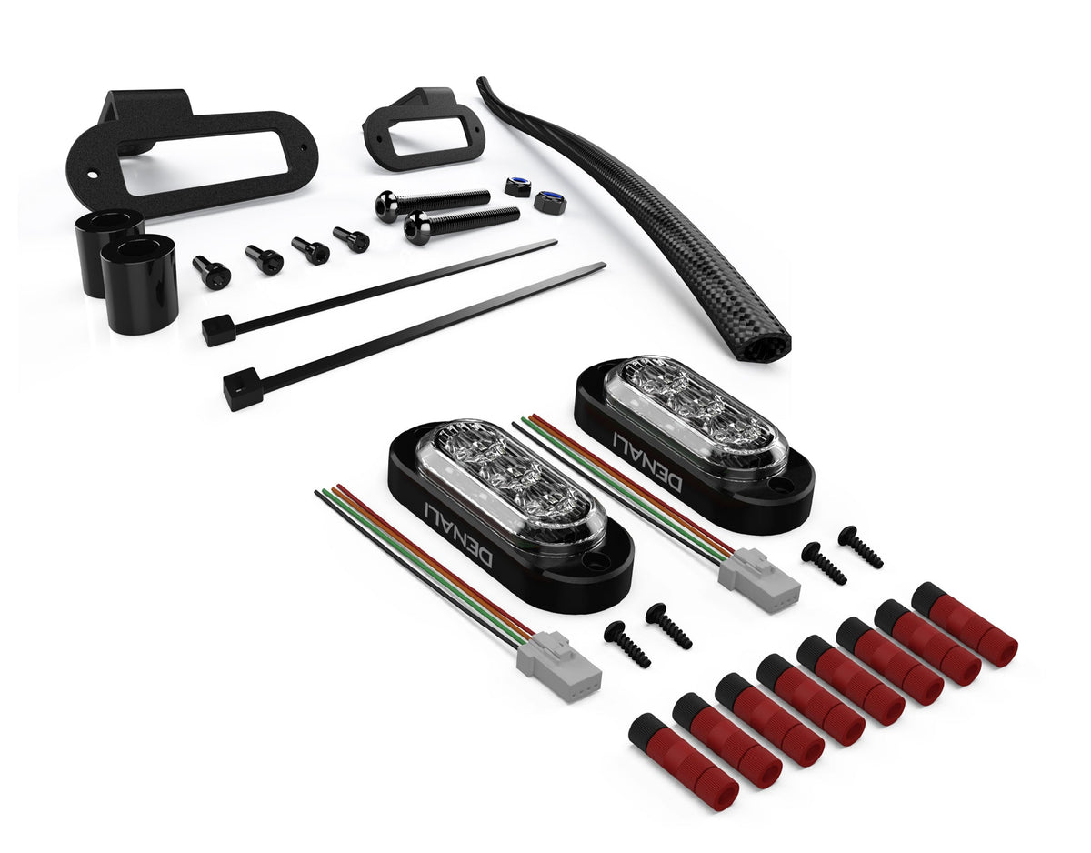 Kit de sinal de mudança de direção T3 montado em garfo plug-and-play para Kawasaki KLR650