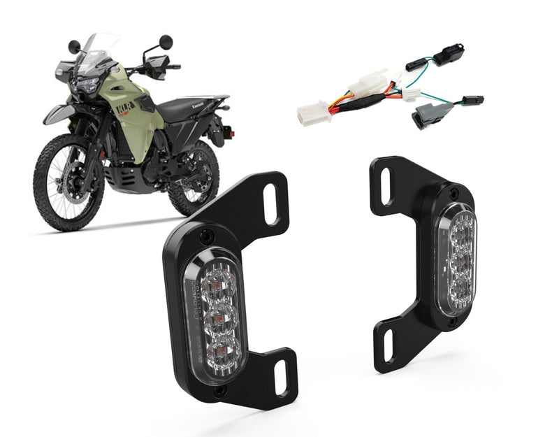 Plug-&-Play T3-afturstefnuljósa- og númeraplötusett fyrir Kawasaki KLR650