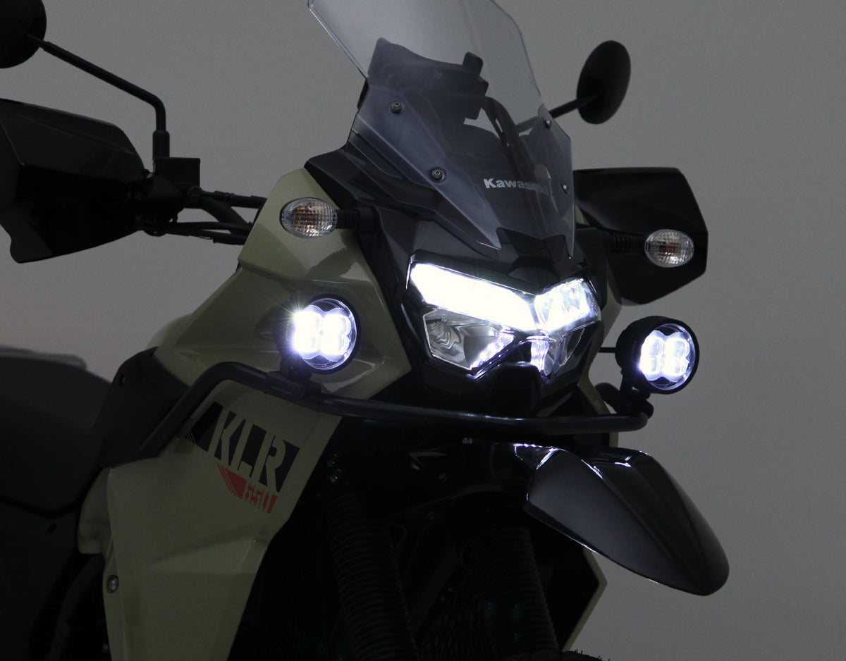 Soporte de luz de conducción de barra de protección superior - Kawasaki KLR650