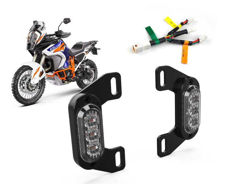 Plug-and-Play-T3-Blinker-Kennzeichenhalter-Set für das Heck der KTM 1290 Adventure