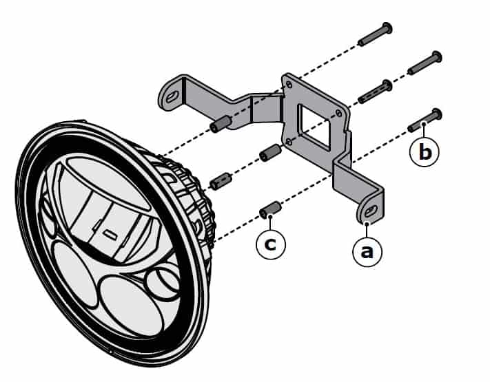 Suporte para farol LED - selecione Suzuki Cruisers