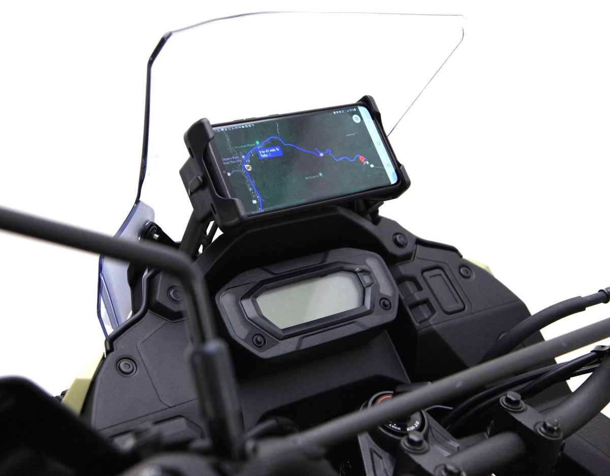 Rally Phone Mount Kit with Wireless Charging Plug-&-Play Harness - 12mm-14mm Universal Bar Mount