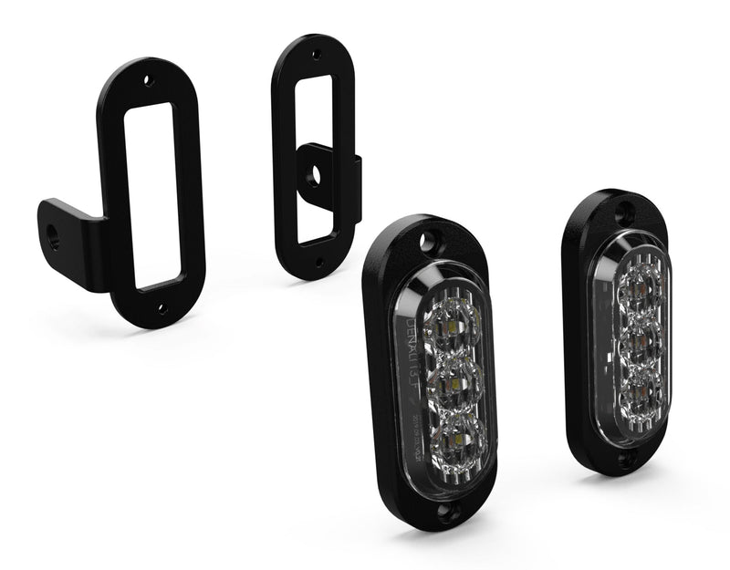 T3 vordere Switchback-LED-Blinker-Pods mit Kotflügelhalterung